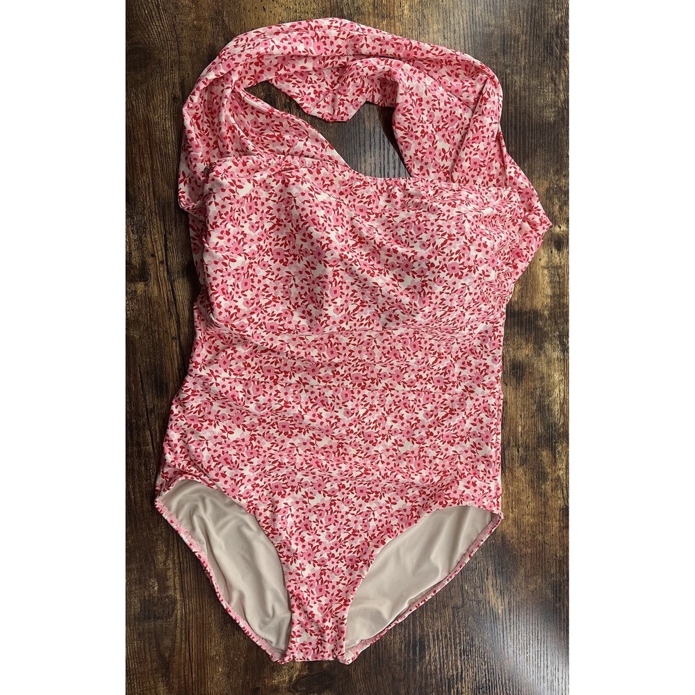 Hermoza One Piece Swimsuit Women's Size 10 Bathing Suit Floral Pink NWT